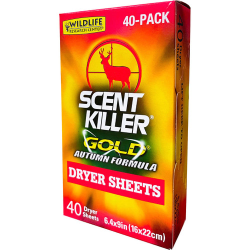 Wildlife Research Scent Killer Gold Dryer Sheets Autumn Formula 40 pk. R557-1004050