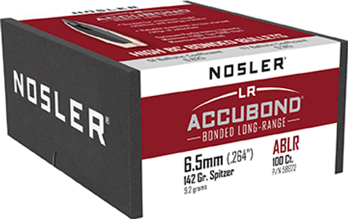 Nosler AccuBond Long Range Bullets 6.5mm 142 gr. Spitzer Point 100 pk. R557-1206416