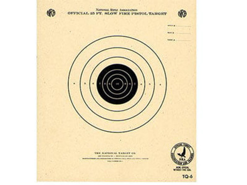 National Target NRA 25' Slow Fire Air Pistol Target, Single Bull P892-PY-A-1166