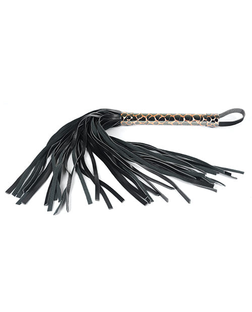 Spartacus Faux Leather Flogger - Gold X615-SPU-105GD