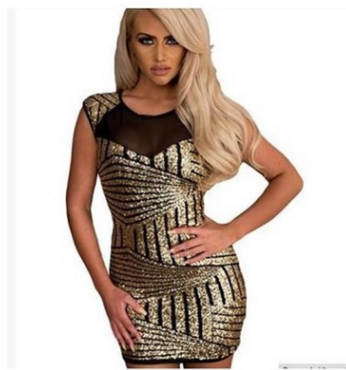 Sequins backless dress Q119-CJNSSYLY00142