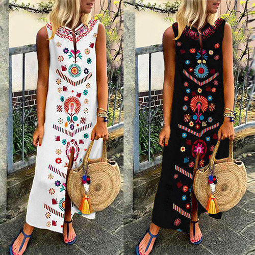 Digital print dress Q119-CJNSSYLY02381