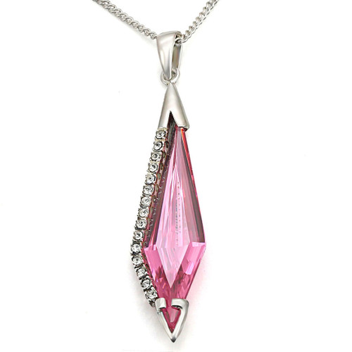 LOS473 - Silver 925 Sterling Silver Pendant with AAA Grade CZ  in Rose A874-LOS473