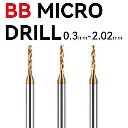 Hole Diameter: 70mm - BB 0.3~2.02mm Micro Drill Solid Carbide Bit Mini CNC Hole Making 3D Shank Dia F640-12000039518424065
