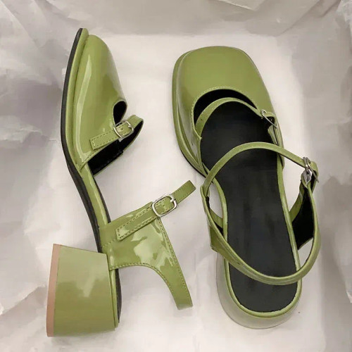 Color: SKY BLUE, Shoe Size: 39 - Non-slip Round Toe Sandals Ladies Casual 2023 Summer Hollow Beach  F640-12000037983727498
