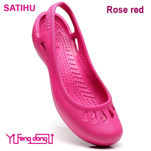 Color: Red, Shoe Size: 37.5 - Certified Satihu Summer New Lightweight Anti Slip Hole Shoes  Clog Fo F640-12000033106947592