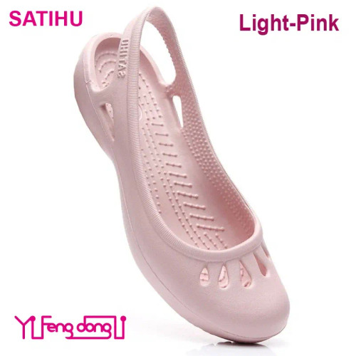 Color: Pink, Shoe Size: 40 - Certified Satihu Summer New Lightweight Anti Slip Hole Shoes  Clog For F640-12000033106947599