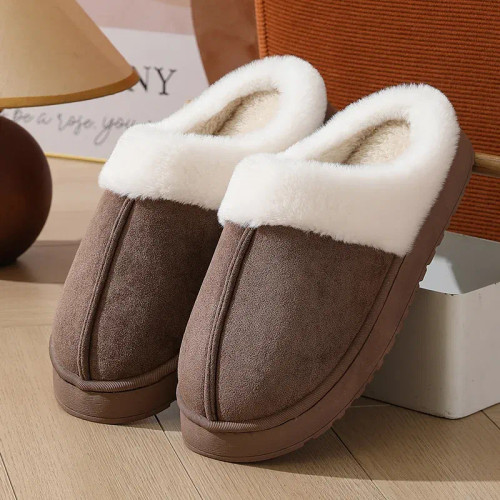 Color: Grape, Shoe Size: 36-37, Ships From: CHINA - Gacimy Warm Fur Plush Slippers For Women Fashio F640-12000044053689154