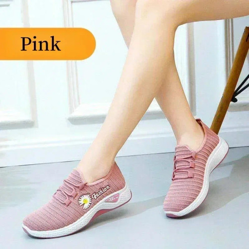 Color: Beige, Shoe Size: 36 - Fashionable sports shoes for women, thick and breathable soft soled m F640-12000042946684930