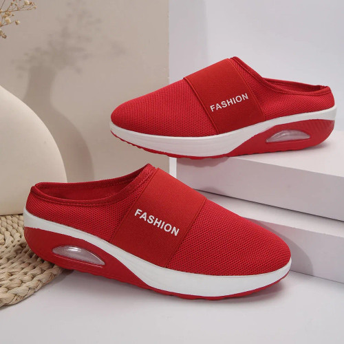 Color: Red, Shoe Size: 40 - Women Wedges Slippers 2024 New Summer Sandals Vintage Anti-slip Casual  F640-12000039592442331