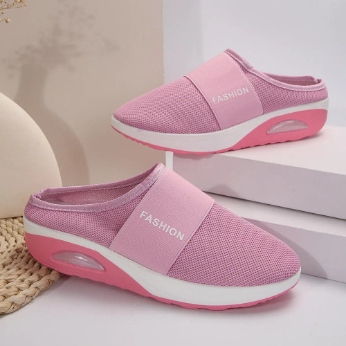 Color: Pink, Shoe Size: 42 - Women Wedges Slippers 2024 New Summer Sandals Vintage Anti-slip Casual F640-12000039592442324