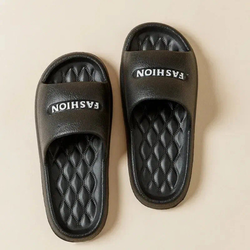 Color: black, Shoe Size: 44 - Fashion Summer Eva Slippers Summer Women Thick Soles Non-slip Home In F640-12000038011853413