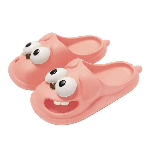 Color: Straw, Shoe Size: 33.5 - Cartoon Dog Outdoor Slippers Women Bathroom Soft Sole Anti-Slip Sho F640-12000038408565053