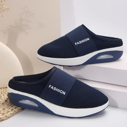 Color: ROYAL BLUE, Shoe Size: 36 - Women Wedges Slippers 2024 New Summer Sandals Vintage Anti-slip  F640-12000039592442372