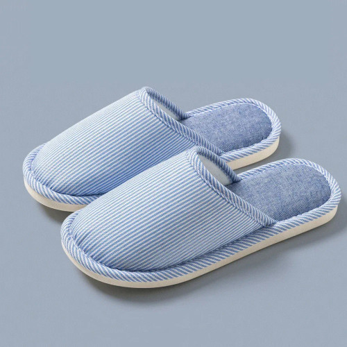 Color: Ginger, Shoe Size: 15 - Linen Slippers Indoor Home Breathable Women Men Slides Linen Couples F640-12000035595400340
