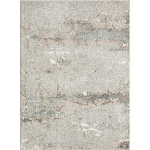 7' X 9' Beige Gray And Brown Abstract Area Rug N270-483067