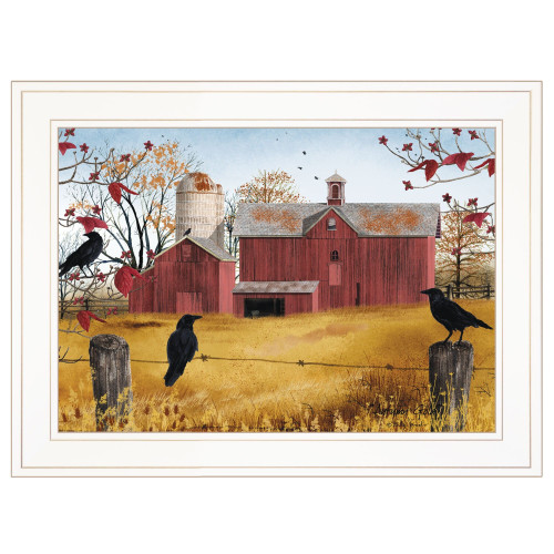 Autumn Gold 1 White Framed Print Wall Art N270-415226