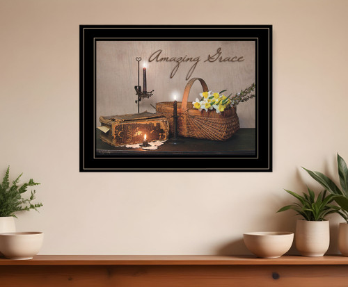 Amazing Grace Black Framed Print Kitchen Wall Art N270-406757