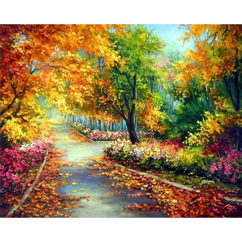 Color: F, Size: 50x65cm no fram - Gatyztoire-digital Landscape Painting, Oil Painting, Hand-painted Q119-CJZS115413117QJ