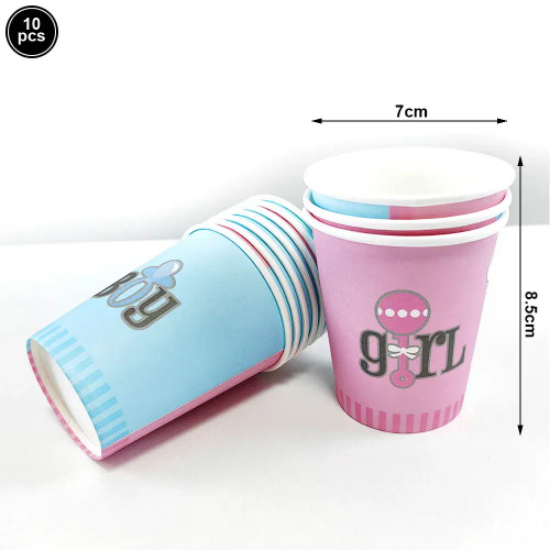 Color: light green - Gender Reveal Party Decorations Disposable Tableware Plates Cups Napkins Table F640-12000038370824834