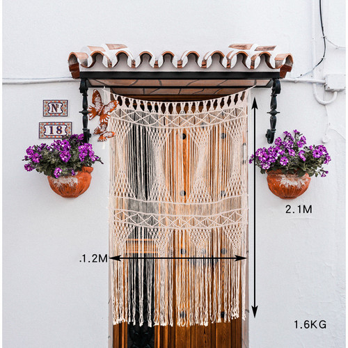 Color: MS7150ABeige120210, style: As shown - Hot-selling Door Curtain Tapestry Bohemian Style Handm Q119-CJHD118105504DW