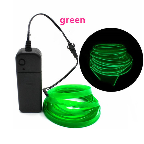 Color: Green, Size: 4m - EL Unilateral Cold Light Luminous Line 1-5 Meters Set Car Creative Decorat Q119-CJHD109605119SH