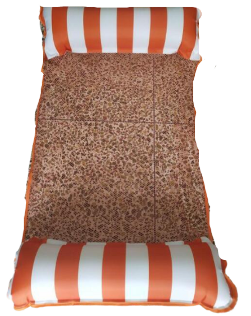 Color: Orange, Size: 132x129cm - Water recreation deck chairs floating sofa bed Q119-CJJJJRHD00665-Orange-132x129cm
