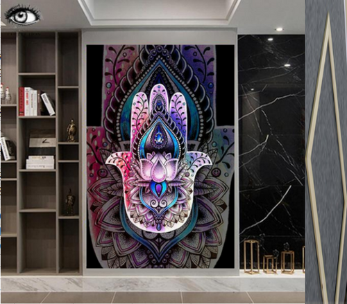 style: With frame - Das Hamsa - Wandbild Q119-CJJJJRHD00214-With frame