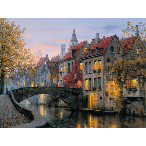 Color: Picture color, style: circular-70x50cm, Size:  - DIY Diamond Embroidery Beautiful River Cros Q119-CJZS117486709IR