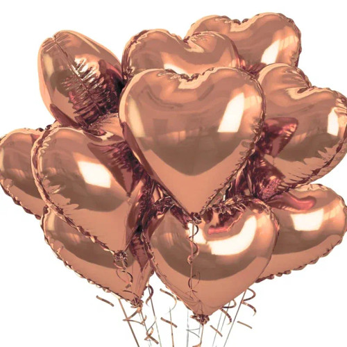 Color: Gold, Ballon Size: 18inch, Shape: W - 60-5PCS Red Heart Foil Balloons Inflatable Helium Ball F640-12000041019213570