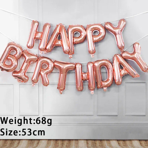 Color: Dark Khaki, Ballon Size: 10inch - 13pc Happy Birthday Balloons Party Decoration Gold Black B F640-12000039236874440