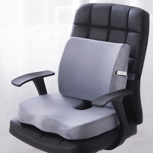 Color: Suedegrey, Size: Gel set - A Set Of Office Lumbar Cushion Q119-CJZS122013832FU