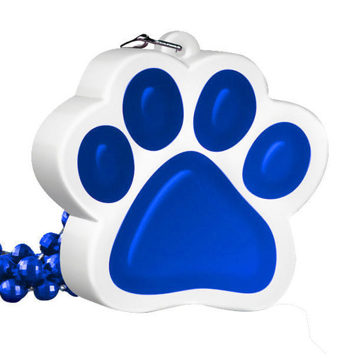 Light Up Blue Paw Print Charm Necklace A706-3480070