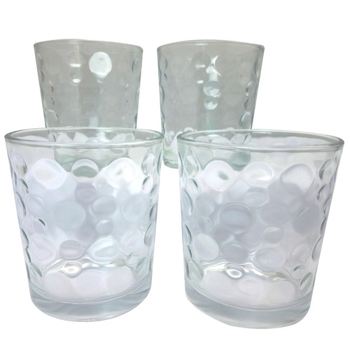 Gibson Home Great Foundations 4-Piece 13 oz. Double Old Fashioned Glass Set, Bubbles Pattern D970-92087.04