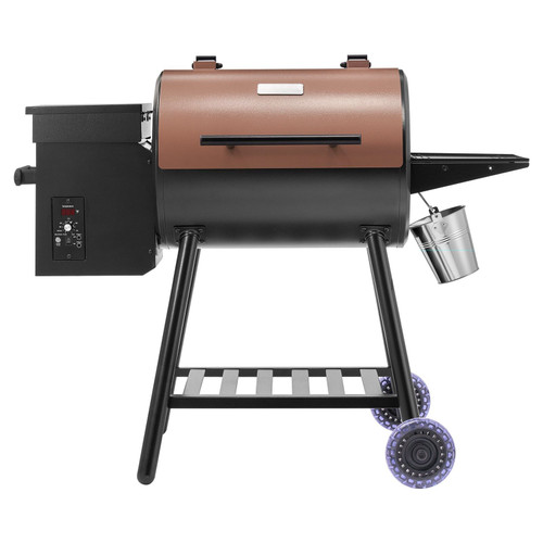 Wood Pellet Grill Smoker, 8 in 1 BBQ Grills for Outdoor Cooking, 456 Square Inches Cook Area Electr E415-KLYXLLS456SQGVKANV1