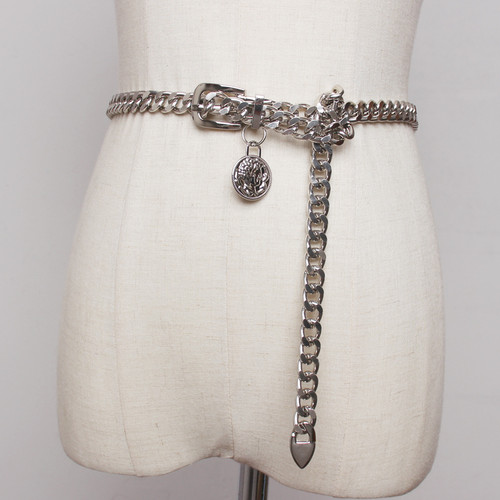 Color: Silver B - Metal chain belt Q119-CJNSFSYD00301-Silver B