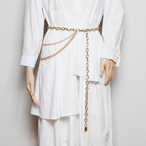 Waist Chain Women's Jeans Accessories Short Pants Chain Hip Hop Hot Girl Metal Multilayer Decoratio Q119-CJYD1225326