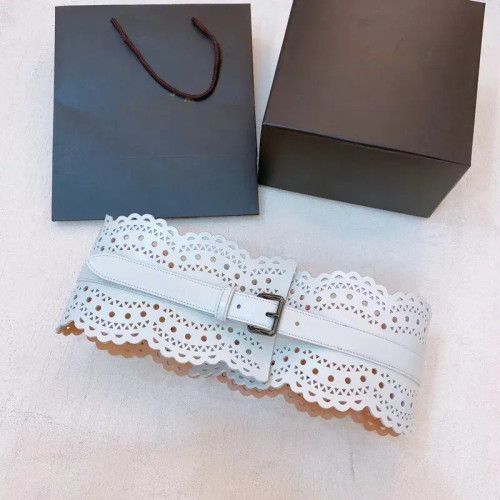 Color: WHITE, Belt Length: 80cm - Women's Corset Dermis Wide Belt Vintage Luxury Designer Elegant S F640-12000043094358928