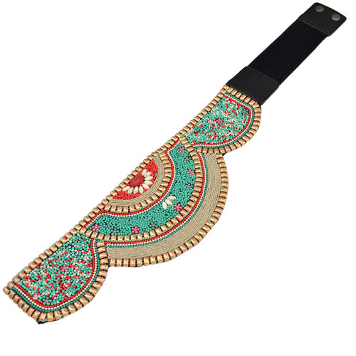 New Autumn And Winter Dress Down Jacket Ladies Wide Waistband Ethnic Style Handmade Exaggerated Ric Q119-CJYD1202908