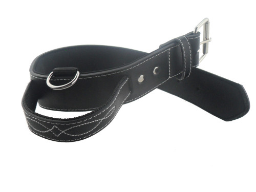 Color: Black, Size: L - Real Cowhide Pet Collar Dog Leash Medium And Large Dog Collar Pet Supplies Q119-CJNS103225102BY