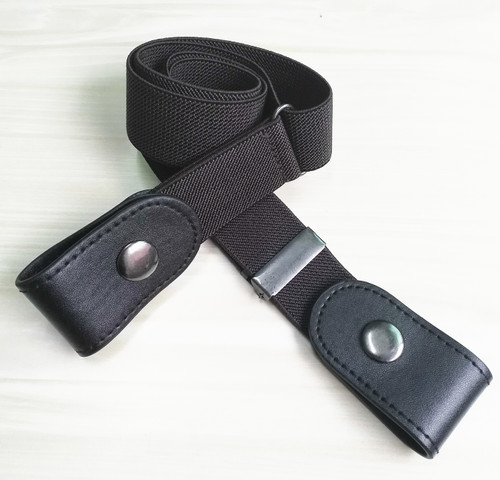 Color: Coffee black - Creative Lazy Belt Fat Elastic Belt Men And Women Outdoor Sports Elastic Invi Q119-CJNSFSYD00094-Coffee black