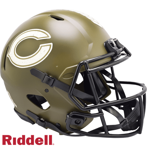 Chicago Bears Helmet Riddell Authentic Full Size Speed Style Salute To Service 2022 Z157-9585563196