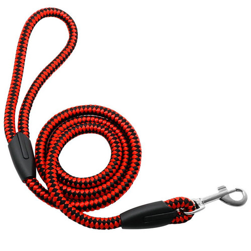 Color: Maroon, Size: L - Middle cowhide traction rope Q119-CJJJCWGX00570-Maroon-L