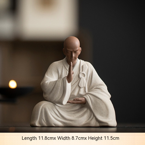 Color: Gray Coat Sitting Style - Purple Sand Zen Little Monk Tea Decoration Q119-CJYD199095702BY