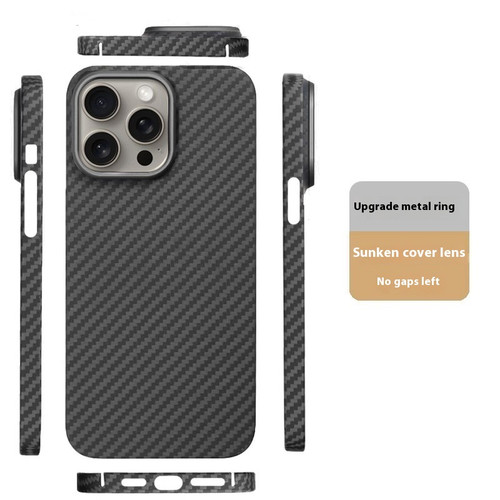 Color: color2, Model: iphone15 - All-inclusive Frosted Kevlar Aramid Carbon Fiber Phone Shell Q119-CJJT204572748VE