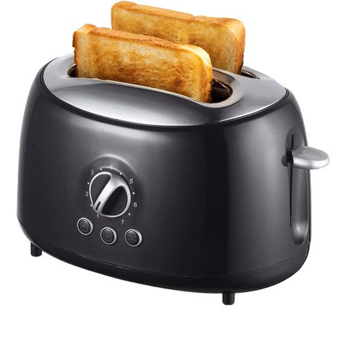 Brentwood Cool Touch 2-Slice Extra Wide Slot Retro Toaster in Black D970-TS-270BK