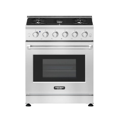 30 Inches 120V Natural Gas Range with 5 Burners Cooktop - Color: Silver D681-FP10541
