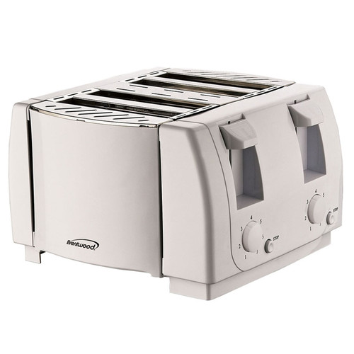 Brentwood 4 Slice Cool Touch Toaster in White D970-TS-265