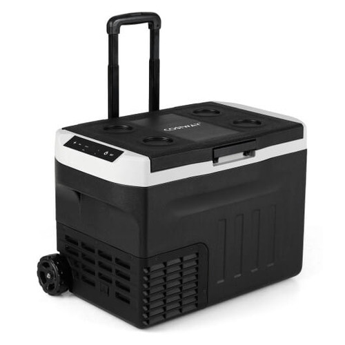 12V Car Refrigerator 32QT with Touch Panel and Removable Divider-M - Color: Black - Size: M D681-AX10013US-30