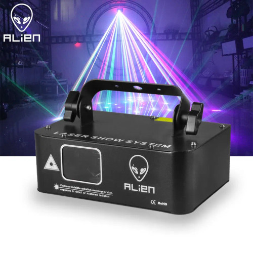 Plug Type: US PLUG - ALIEN 500mw RGB Laser Beam Line Scanner Projector DJ Disco Stage Lighting Effe F640-12000031493156713